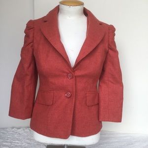 NWT The Limited Fitted Salmon Tweed blazer